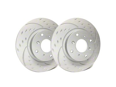 SP Performance Diamond Slot 6-Lug Rotors with Gray ZRC Coating; Front Pair (21-22 Colorado)