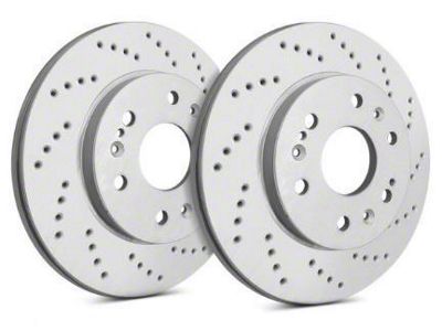 SP Performance Cross-Drilled 5-Lug Rotors with Gray ZRC Coating; Front Pair (97-03 4WD F-150)