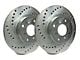 SP Performance Cross-Drilled 5-Lug Rotors with Silver ZRC Coated; Front Pair (97-03 4WD F-150)