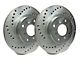 SP Performance Cross-Drilled 6-Lug Rotors with Silver ZRC Coated; Front Pair (10-20 F-150)