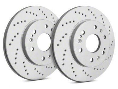 SP Performance Cross-Drilled Rotors with Gray ZRC Coating; Front Pair (05-06 Silverado 1500 w/ Rear Drum Brakes; 07-18 Silverado 1500)