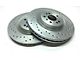 SP Performance Cross-Drilled Rotors with Silver Zinc Plating; Rear Pair (07-18 Sierra 1500)