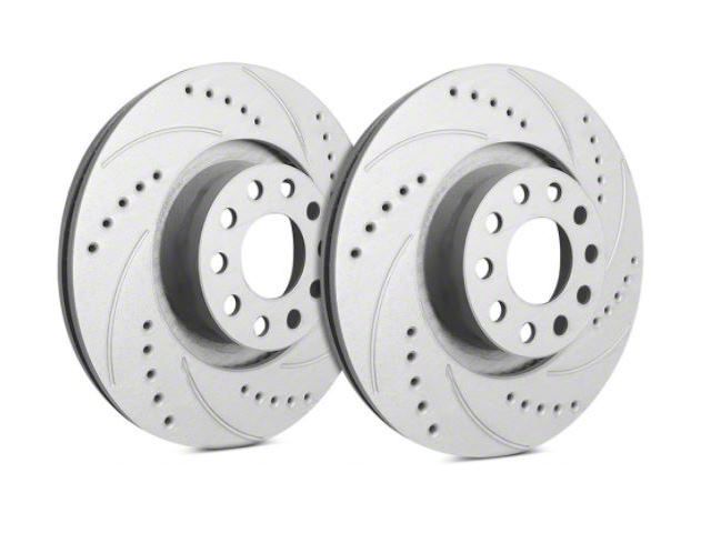SP Performance Cross-Drilled and Slotted Rotors with Gray ZRC Coating; Front Pair (97-03 F-150)