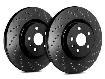 SP Performance Cross-Drilled 6-Lug Rotors with Black ZRC Coating; Front Pair (91-96 4WD Dakota; 97-02 Dakota)
