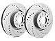 SP Performance Cross-Drilled and Slotted 6-Lug Rotors with Gray ZRC Coating; Front Pair (91-96 2WD Dakota)