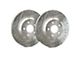 SP Performance Cross-Drilled and Slotted 5-Lug Rotors with Silver ZRC Coated; Front Pair (05-11 Dakota)