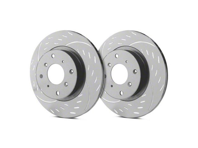 SP Performance Diamond Slot 5-Lug Rotors with Gray ZRC Coating; Front Pair (05-11 Dakota)