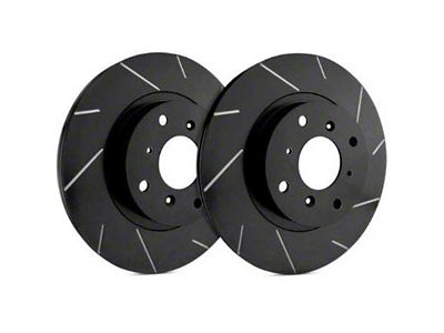 SP Performance Slotted 6-Lug Rotors with Black ZRC Coated; Front Pair (03-04 Dakota)