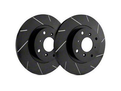 SP Performance Slotted 5-Lug Rotors with Black ZRC Coating; Front Pair (05-11 Dakota)