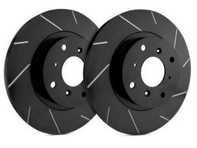 SP Performance Slotted 6-Lug Rotors with Black ZRC Coating; Front Pair (91-96 4WD Dakota; 97-02 Dakota)
