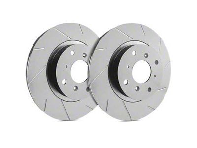 SP Performance Slotted 5-Lug Rotors with Gray ZRC Coating; Front Pair (05-11 Dakota)