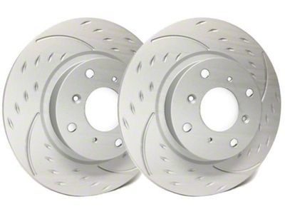 SP Performance Diamond Slot 5-Lug Rotors with Gray ZRC Coating; Front Pair (97-03 F-150)