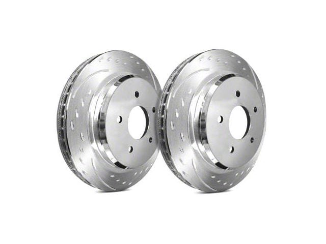 SP Performance Diamond Slot Rotors with Silver Zinc Plating; Front Pair (02-18 RAM 1500)