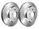 SP Performance Diamond Slot Rotors with Silver Zinc Plating; Front Pair (04-08 4WD F-150)