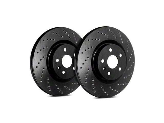 SP Performance Cross-Drilled 6-Lug Rotors with Black ZRC Coated; Front Pair (04-08 4WD F-150)