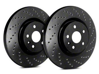 SP Performance Cross-Drilled 6-Lug Rotors with Black ZRC Coated; Front Pair (10-20 F-150)