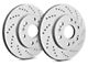 SP Performance Cross-Drilled 6-Lug Rotors with Gray ZRC Coating; Rear Pair (18-20 F-150 w/ Electric Parking Brake)