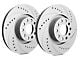 SP Performance Cross-Drilled and Slotted 6-Lug Rotors with Gray ZRC Coating; Rear Pair (18-20 F-150 w/ Electric Parking Brake)