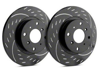 SP Performance Diamond Slot 5-Lug Rotors with Black ZRC Coated; Front Pair (97-03 4WD F-150)