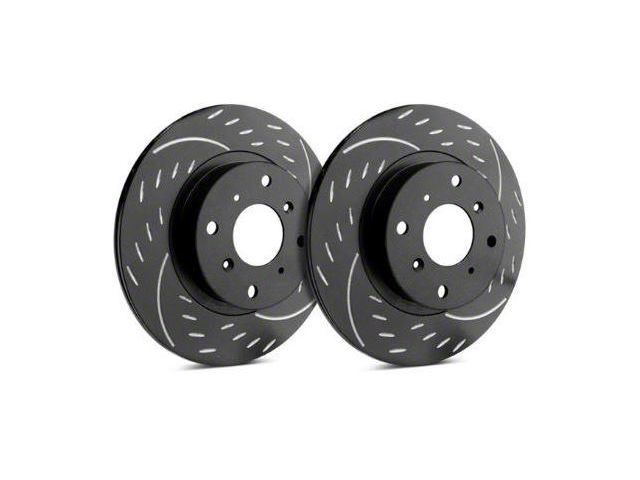 SP Performance Diamond Slot 6-Lug Rotors with Black ZRC Coated; Front Pair (04-08 4WD F-150)