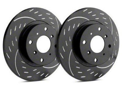 SP Performance Diamond Slot 7-Lug Rotors with Black ZRC Coating; Rear Pair (04-11 F-150)