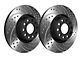 SP Performance Double Drilled and Slotted 6-Lug Rotors with Black ZRC Coated; Front Pair (10-20 F-150)