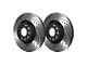 SP Performance Double Drilled and Slotted 7-Lug Rotors with Black ZRC Coated; Front Pair (00-03 4WD F-150)