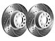 SP Performance Double Drilled and Slotted 7-Lug Rotors with Gray ZRC Coating; Front Pair (97-03 2WD F-150 w/ 4-Wheel ABS)