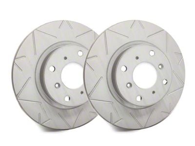 SP Performance Peak Series Slotted 5-Lug Rotors with Gray ZRC Coating; Front Pair (97-03 2WD F-150 w/ ABS Brakes & 12mm Wheel Studs)