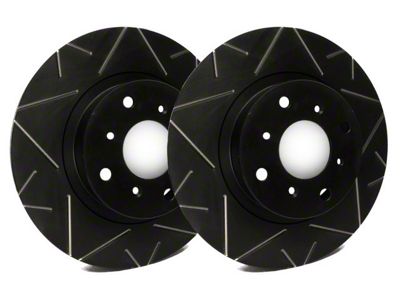 SP Performance Peak Series Slotted 6-Lug Rotors with Black ZRC Coating; Front Pair (10-20 F-150)