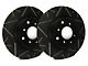 SP Performance Peak Series Slotted 6-Lug Rotors with Black ZRC Coated; Front Pair (10-20 F-150)