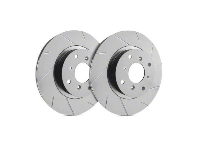SP Performance Slotted 6-Lug Rotors with Black ZRC Coated; Rear Pair (18-20 F-150 w/ Electric Parking Brake)