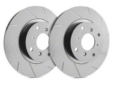 SP Performance Slotted 6-Lug Rotors with Black ZRC Coated; Rear Pair (18-20 F-150 w/ Electric Parking Brake)