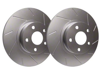 SP Performance Slotted 6-Lug Rotors with Silver ZRC Coated; Rear Pair (15-17 F-150 w/ Electric Parking Brake)