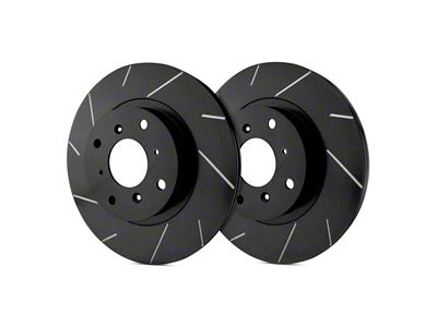 SP Performance Slotted 7-Lug Rotors with Black ZRC Coating; Front Pair (00-03 4WD F-150)