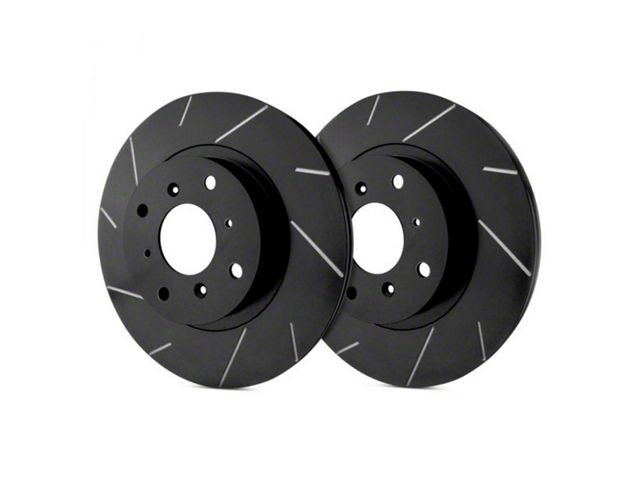 SP Performance Slotted 7-Lug Rotors with Black ZRC Coated; Front Pair (00-03 4WD F-150)