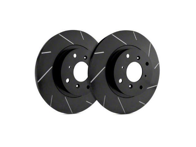 SP Performance Slotted 7-Lug Rotors with Black ZRC Coated; Front Pair (2009 F-150)
