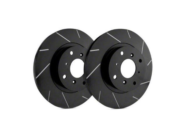 SP Performance Slotted 7-Lug Rotors with Black ZRC Coated; Front Pair (12-14 F-150)