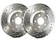 SP Performance Cross-Drilled and Slotted 8-Lug Rotors with Silver Zinc Plating; Rear Pair (13-22 F-350 Super Duty SRW)