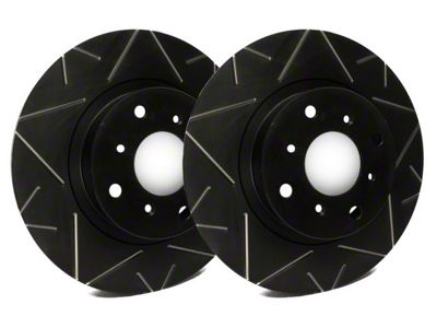 SP Performance Peak Series Slotted 8-Lug Rotors with Black Zinc Plating; Rear Pair (13-22 F-350 Super Duty SRW)