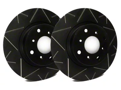 SP Performance Peak Series Slotted 8-Lug Rotors with Black Zinc Plating; Front Pair (13-22 4WD F-350 Super Duty)