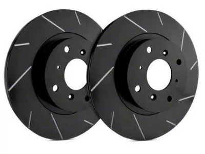 SP Performance Slotted 8-Lug Rotors with Black Zinc Plating; Front Pair (11-12 4WD F-350 Super Duty SRW)