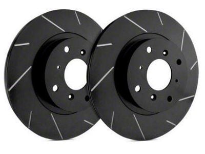 SP Performance Slotted 8-Lug Rotors with Black Zinc Plating; Front Pair (13-22 4WD F-350 Super Duty)
