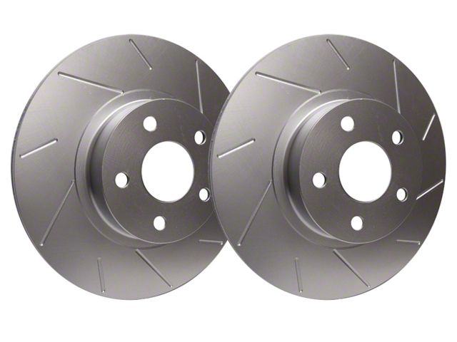 SP Performance Slotted 8-Lug Rotors with Silver Zinc Plating; Front Pair (11-12 4WD F-350 Super Duty SRW)