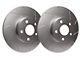 SP Performance Slotted 8-Lug Rotors with Silver Zinc Plating; Front Pair (11-12 4WD F-350 Super Duty SRW)