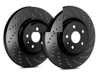 SP Performance Cross-Drilled 5-Lug Rotors with Black ZRC Coating; Rear Pair (02-18 RAM 1500, Excluding SRT-10 & Mega Cab)