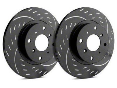 SP Performance Diamond Slot 5-Lug Rotors with Black ZRC Coated; Front Pair (02-18 RAM 1500, Excluding SRT-10 & Mega Cab)