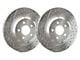 SP Performance Double Drilled and Slotted 5-Lug Rotors with Silver ZRC Coated; Front Pair (04-06 RAM 1500 SRT-10)