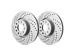 SP Performance Double Drilled and Slotted 6-Lug Rotors with Gray ZRC Coating; Front Pair (19-24 RAM 1500)