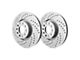 SP Performance Double Drilled and Slotted 6-Lug Rotors with Gray ZRC Coating; Front Pair (19-24 RAM 1500)